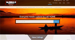 Desktop Screenshot of mcdonaldrealty.com